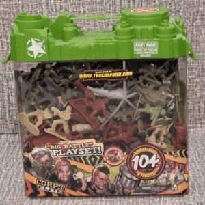 New The Corpes Elite Giant 104 Pieces Army Men Vehicles Base Big Battle Playset